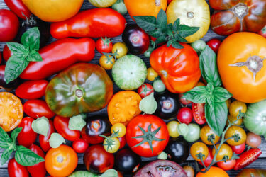a variety of tomatoes