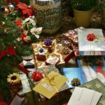 Christmas gifts under the tree.