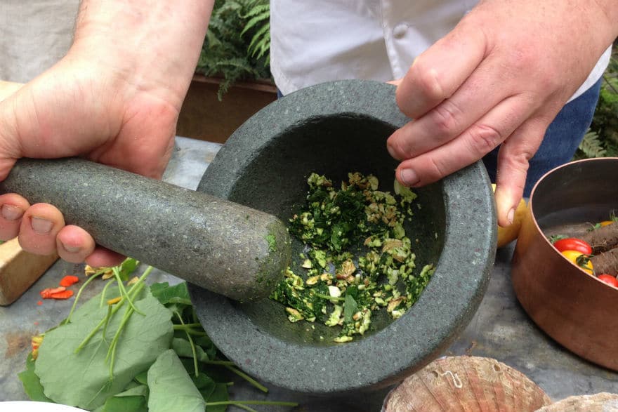 Nasturtium pesto