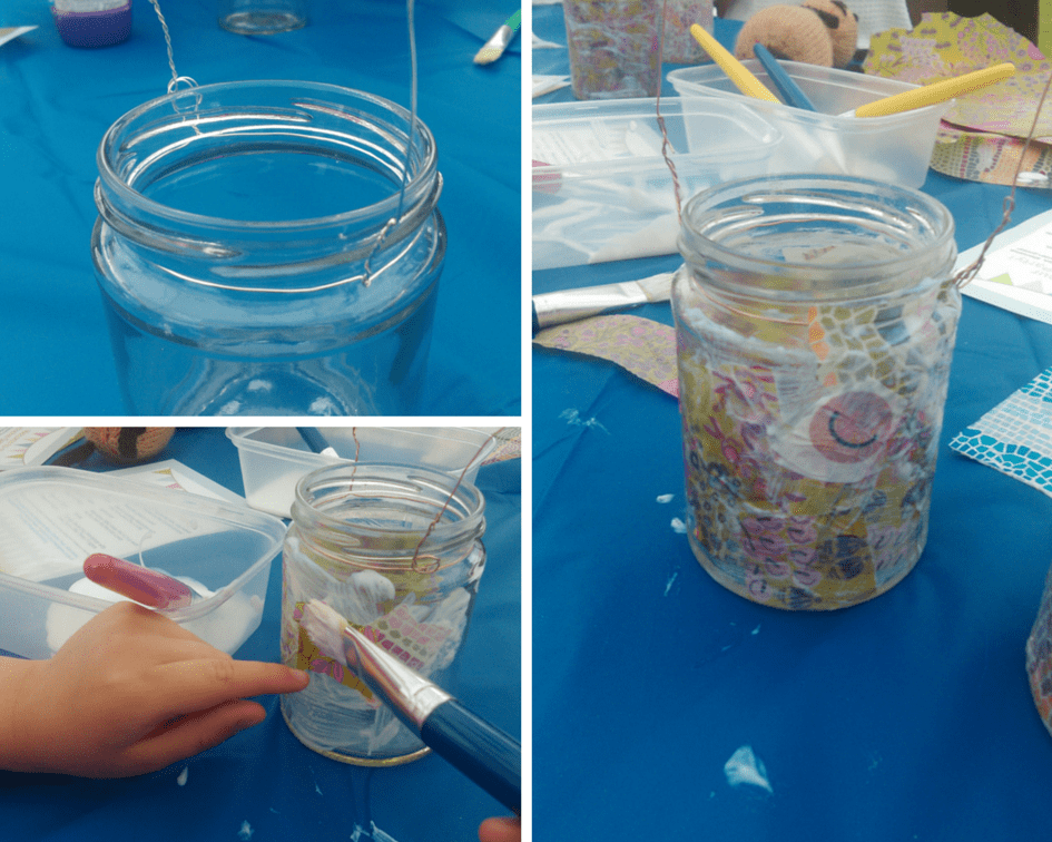 decoupage lantern