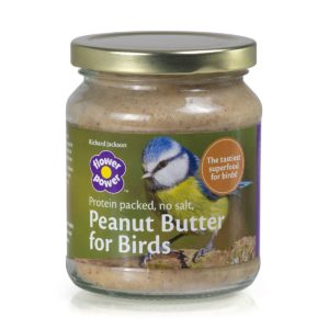 A jar of Richard Jackson peanut butter bird food