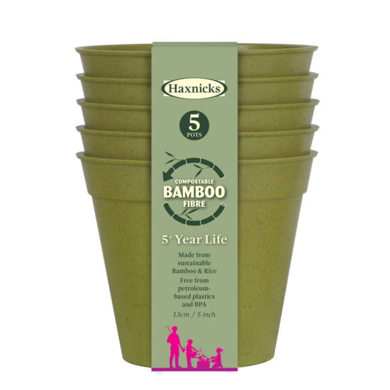 Haxnicks Bamboo Pots 5 inch