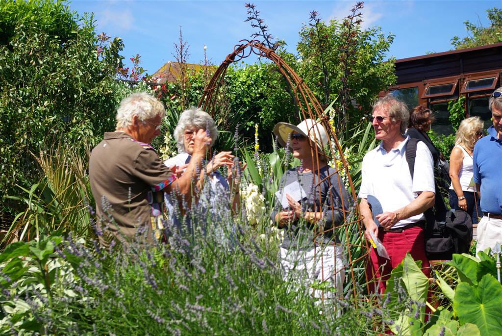 The metal arch at Driftwood Garden