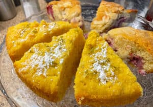 Lime and polenta cake