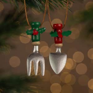 Fork and trowel Christmas decorations