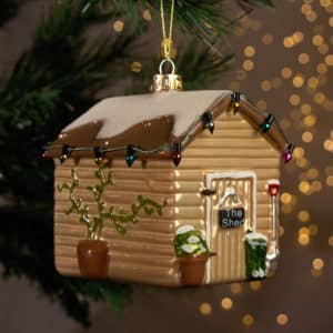 Christmas bauble garden shed large