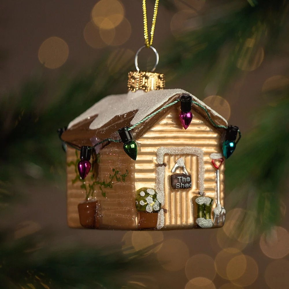 Christmas bauble mini shed