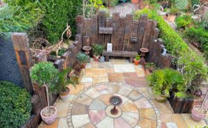 Sunken terrace at Driftwood