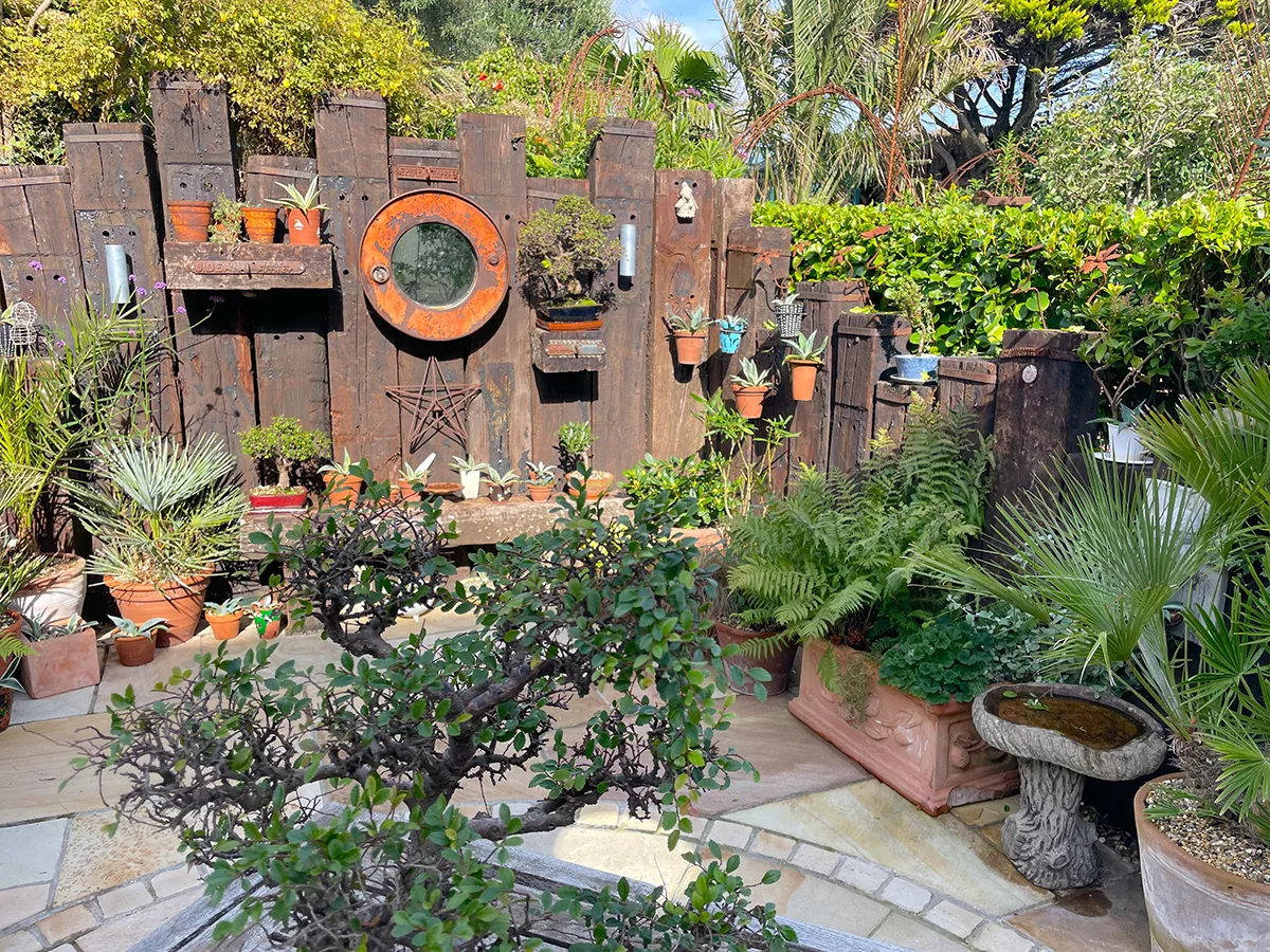 Winter look for sunken patio at Driftwood