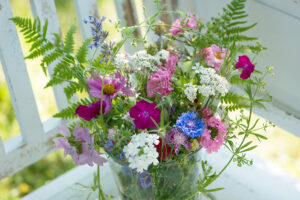 Vase of wild flowers