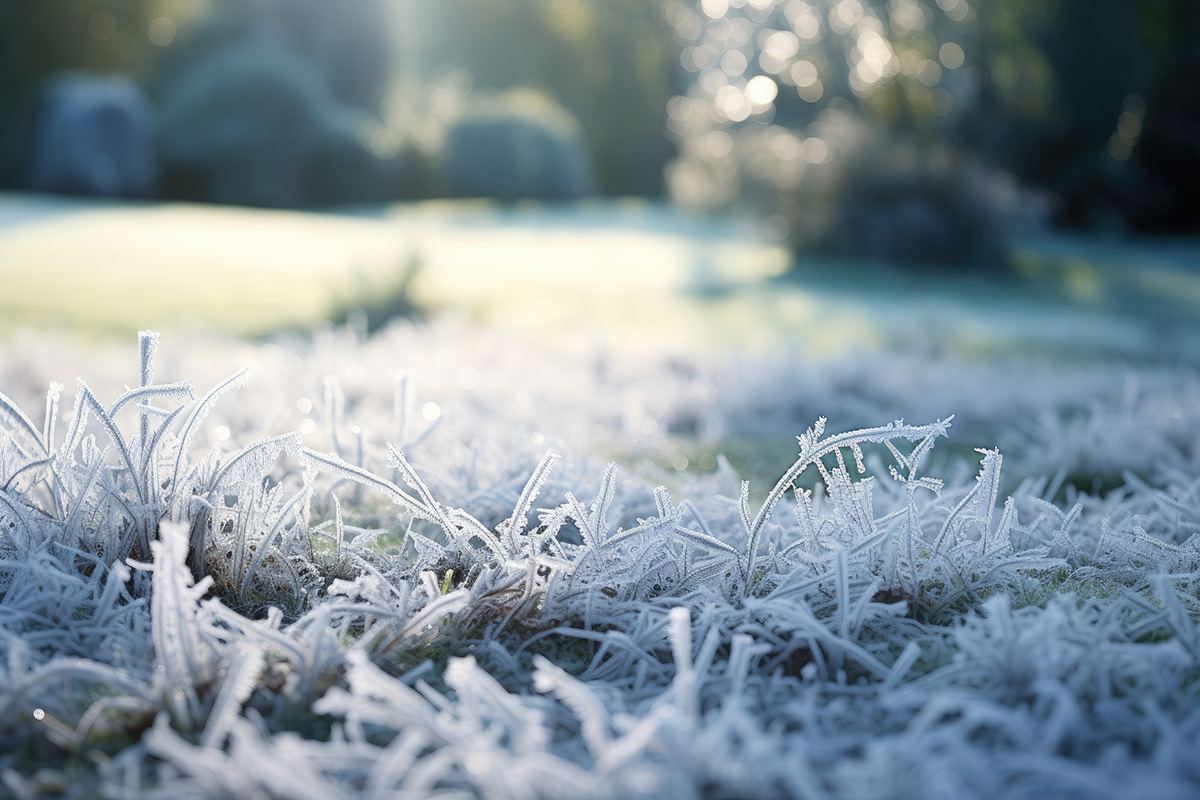 Frosty lawn