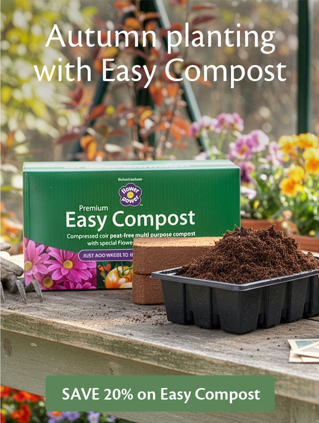 Get ready for Autumn planting with 20% off Easy Compost