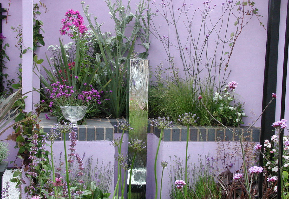 Painted garden backdrop