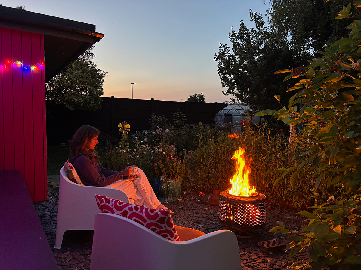 Create a seating area for enjoying your moon garden.